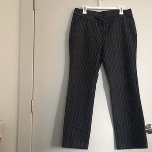Denim trousers with pinstripes